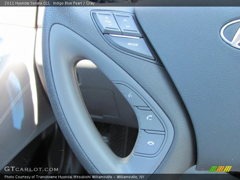 Indigo Blue Pearl / Gray 2011 Hyundai Sonata GLS