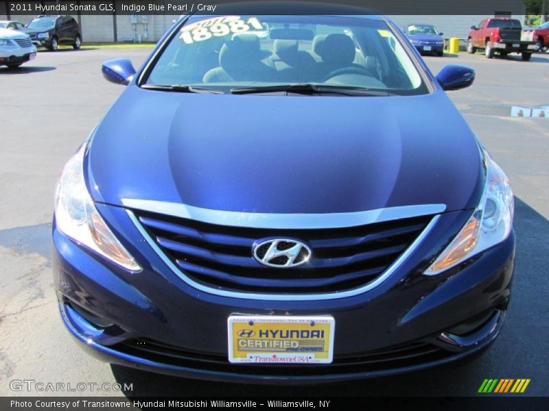 Indigo Blue Pearl / Gray 2011 Hyundai Sonata GLS