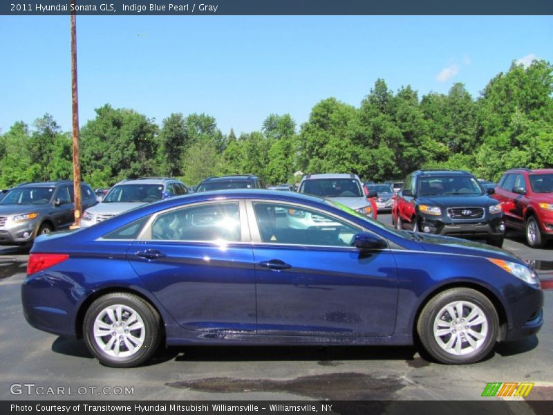 Indigo Blue Pearl / Gray 2011 Hyundai Sonata GLS