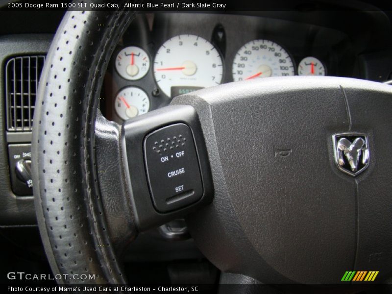 Atlantic Blue Pearl / Dark Slate Gray 2005 Dodge Ram 1500 SLT Quad Cab