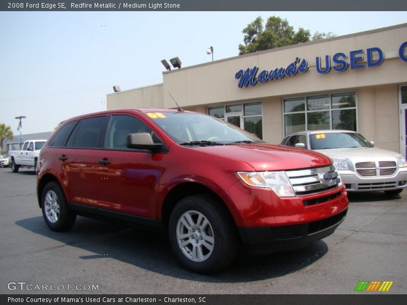 Redfire Metallic / Medium Light Stone 2008 Ford Edge SE