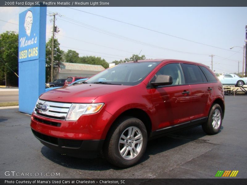 Redfire Metallic / Medium Light Stone 2008 Ford Edge SE