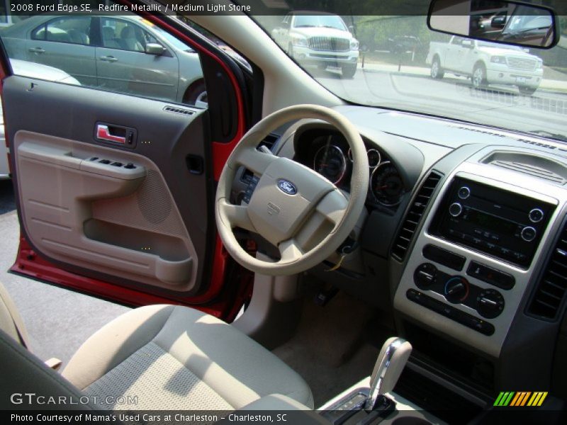 Redfire Metallic / Medium Light Stone 2008 Ford Edge SE