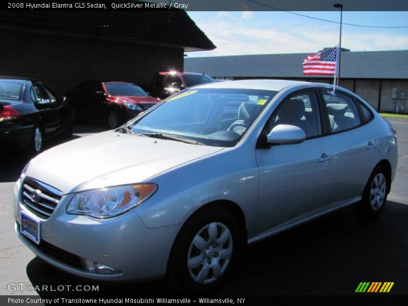 QuickSilver Metallic / Gray 2008 Hyundai Elantra GLS Sedan