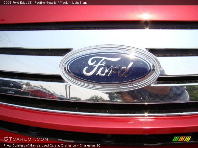 Redfire Metallic / Medium Light Stone 2008 Ford Edge SE