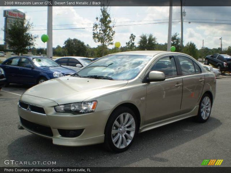 Desert Sand Metallic / Black 2008 Mitsubishi Lancer GTS