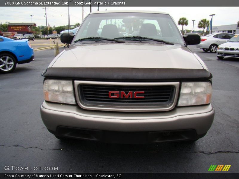Topaz Gold Metallic / Graphite 2000 GMC Sonoma SL Extended Cab