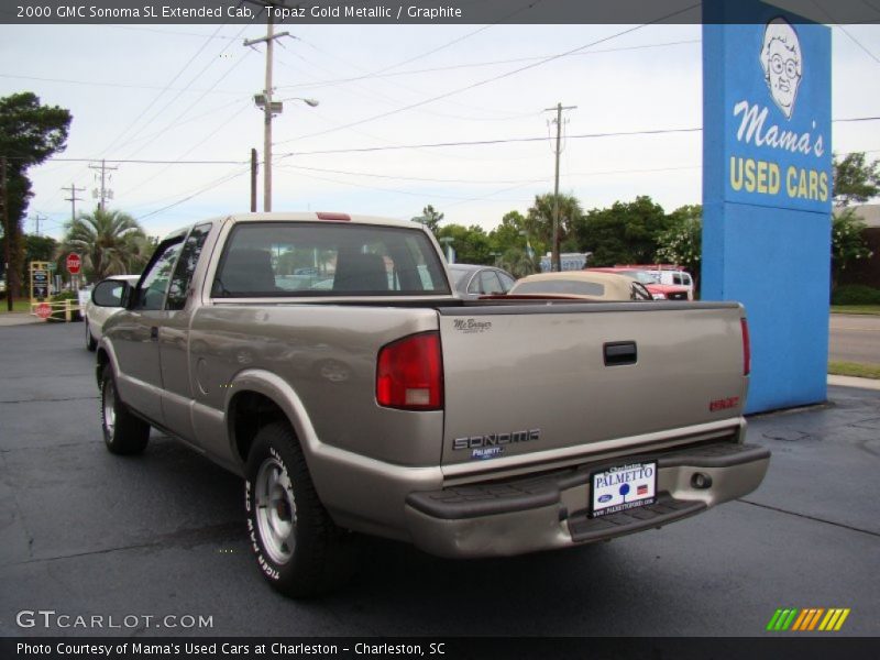 Topaz Gold Metallic / Graphite 2000 GMC Sonoma SL Extended Cab