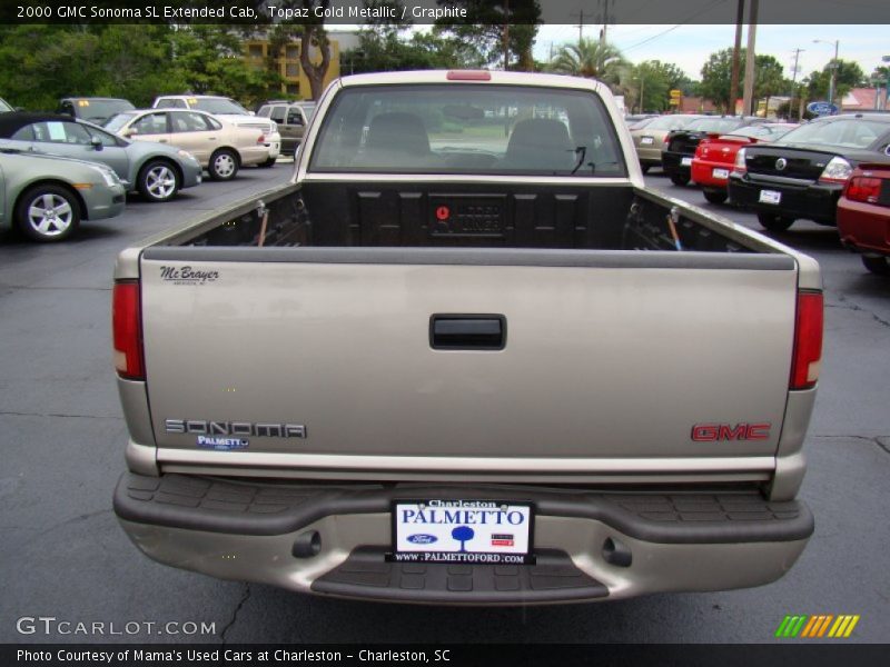 Topaz Gold Metallic / Graphite 2000 GMC Sonoma SL Extended Cab