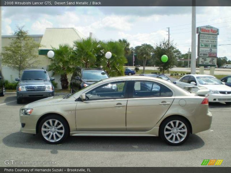 Desert Sand Metallic / Black 2008 Mitsubishi Lancer GTS