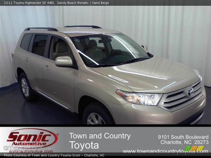 Sandy Beach Metallic / Sand Beige 2011 Toyota Highlander SE 4WD