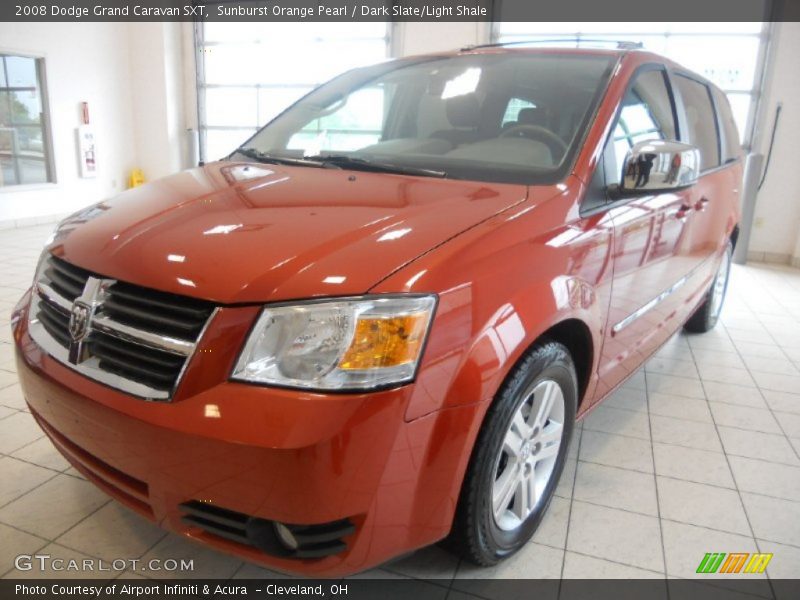 Sunburst Orange Pearl / Dark Slate/Light Shale 2008 Dodge Grand Caravan SXT