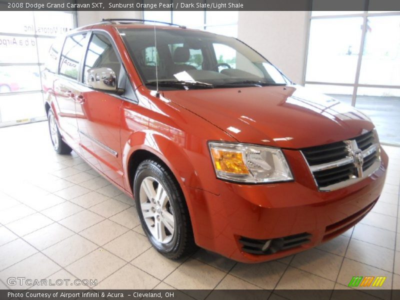 Sunburst Orange Pearl / Dark Slate/Light Shale 2008 Dodge Grand Caravan SXT