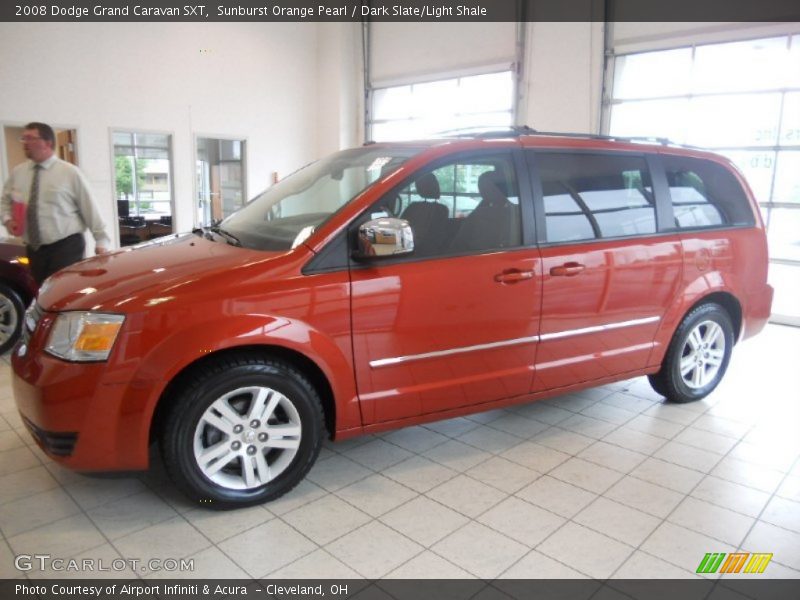 Sunburst Orange Pearl / Dark Slate/Light Shale 2008 Dodge Grand Caravan SXT