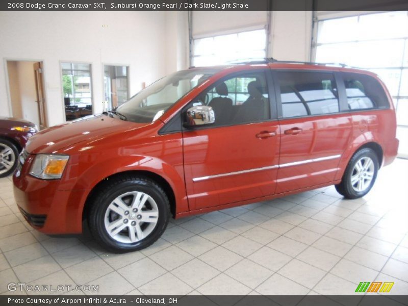 Sunburst Orange Pearl / Dark Slate/Light Shale 2008 Dodge Grand Caravan SXT