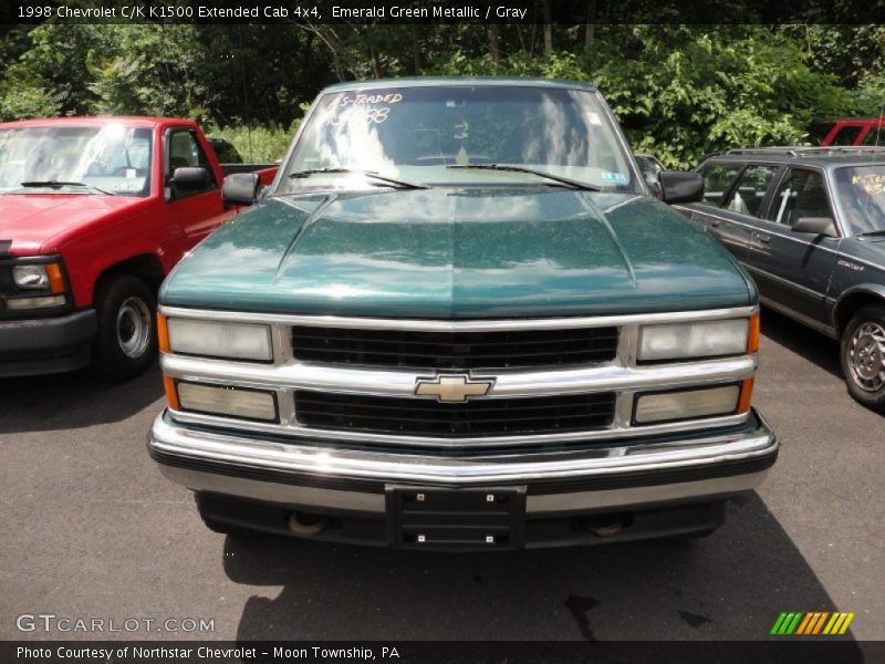 Emerald Green Metallic / Gray 1998 Chevrolet C/K K1500 Extended Cab 4x4