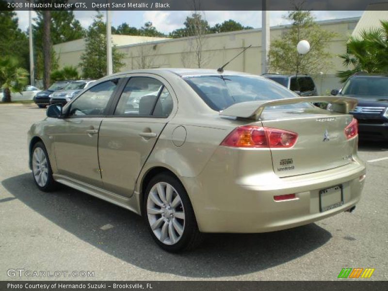 Desert Sand Metallic / Black 2008 Mitsubishi Lancer GTS