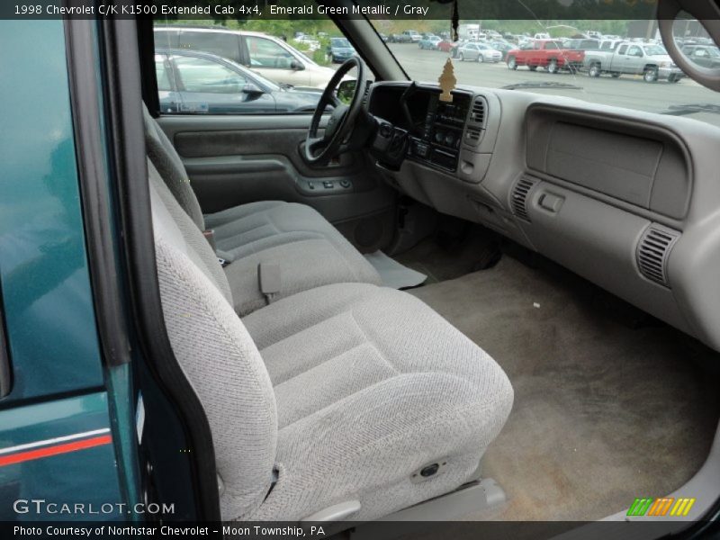 Emerald Green Metallic / Gray 1998 Chevrolet C/K K1500 Extended Cab 4x4