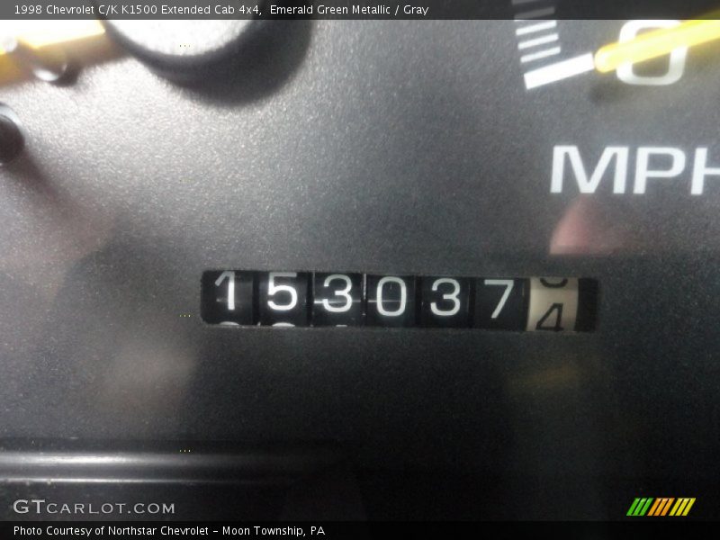 Emerald Green Metallic / Gray 1998 Chevrolet C/K K1500 Extended Cab 4x4