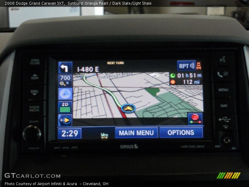 Sunburst Orange Pearl / Dark Slate/Light Shale 2008 Dodge Grand Caravan SXT