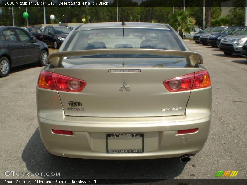 Desert Sand Metallic / Black 2008 Mitsubishi Lancer GTS