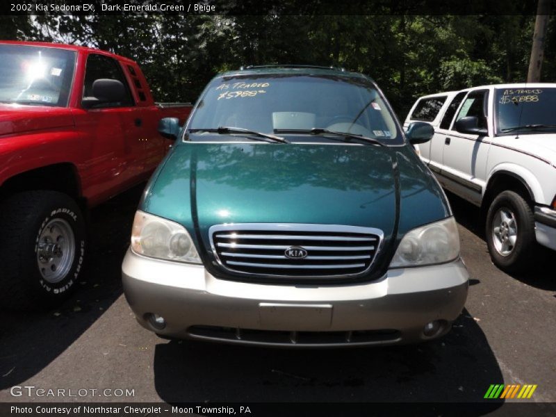 Dark Emerald Green / Beige 2002 Kia Sedona EX