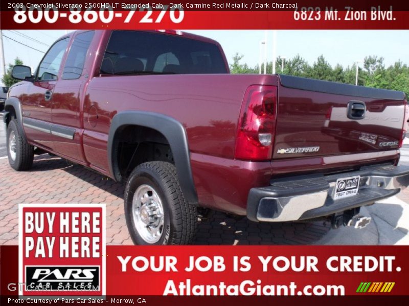 Dark Carmine Red Metallic / Dark Charcoal 2003 Chevrolet Silverado 2500HD LT Extended Cab