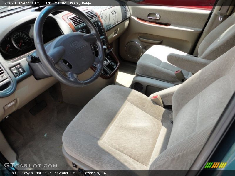 Dark Emerald Green / Beige 2002 Kia Sedona EX