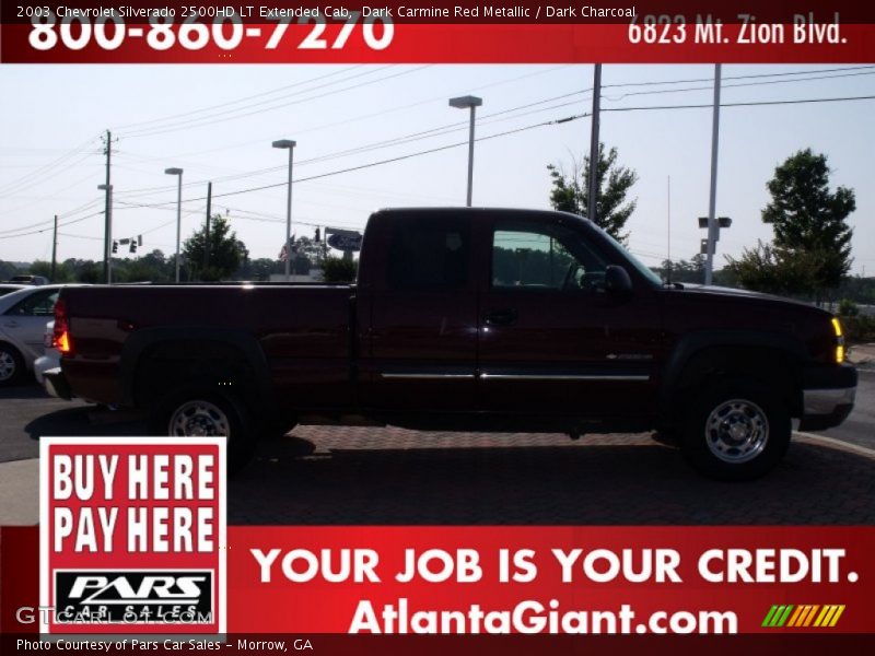 Dark Carmine Red Metallic / Dark Charcoal 2003 Chevrolet Silverado 2500HD LT Extended Cab