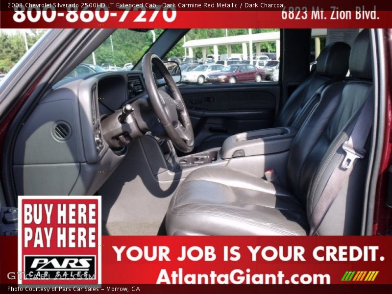 Dark Carmine Red Metallic / Dark Charcoal 2003 Chevrolet Silverado 2500HD LT Extended Cab