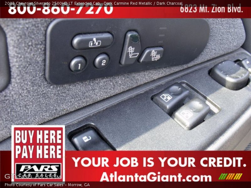 Dark Carmine Red Metallic / Dark Charcoal 2003 Chevrolet Silverado 2500HD LT Extended Cab