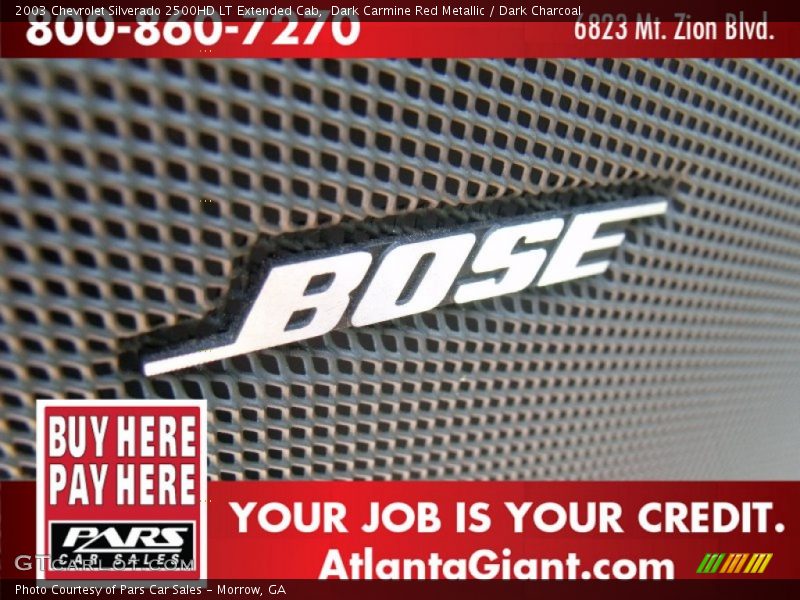 Dark Carmine Red Metallic / Dark Charcoal 2003 Chevrolet Silverado 2500HD LT Extended Cab