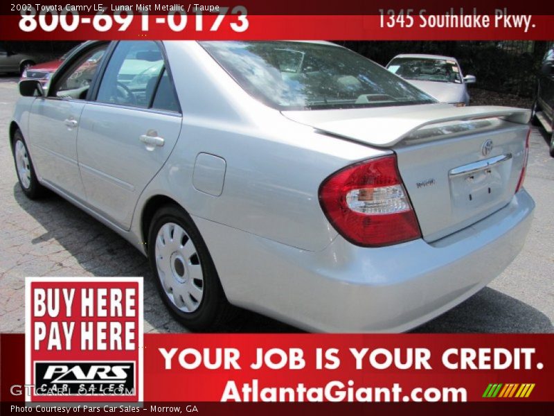 Lunar Mist Metallic / Taupe 2002 Toyota Camry LE