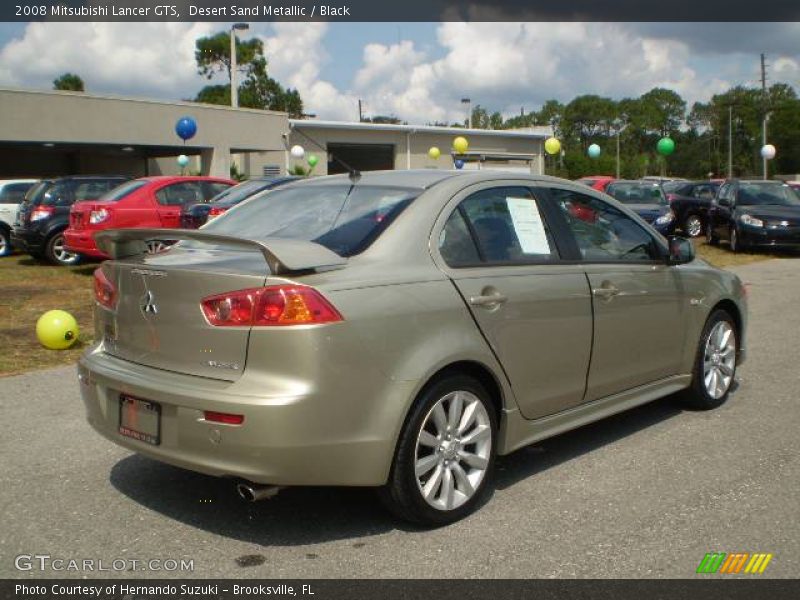 Desert Sand Metallic / Black 2008 Mitsubishi Lancer GTS