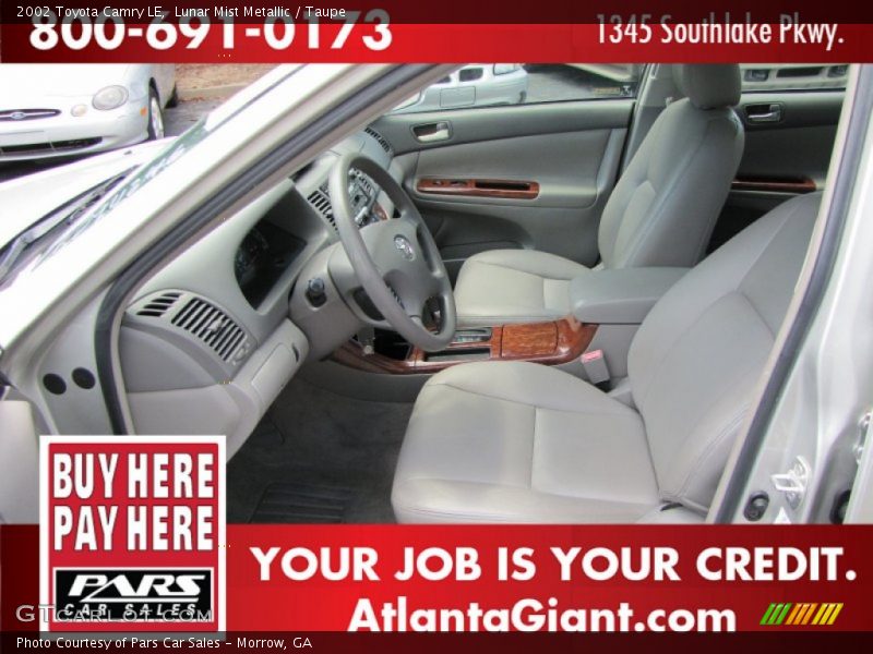 Lunar Mist Metallic / Taupe 2002 Toyota Camry LE