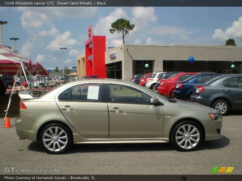 Desert Sand Metallic / Black 2008 Mitsubishi Lancer GTS