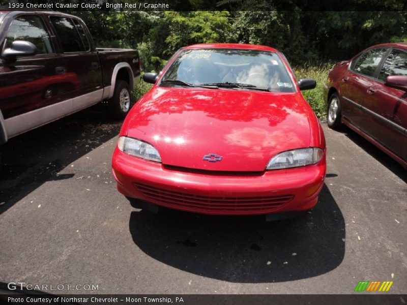 Bright Red / Graphite 1999 Chevrolet Cavalier Coupe