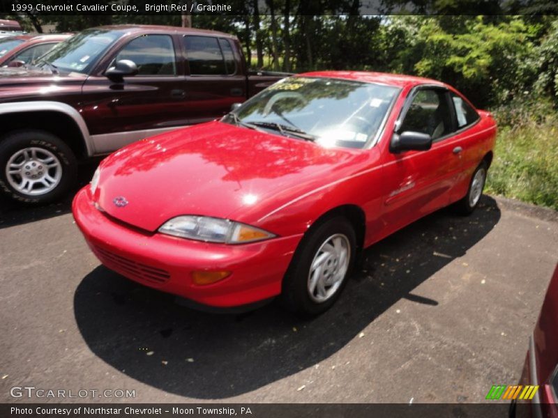 Bright Red / Graphite 1999 Chevrolet Cavalier Coupe