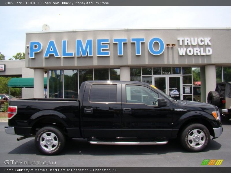 Black / Stone/Medium Stone 2009 Ford F150 XLT SuperCrew