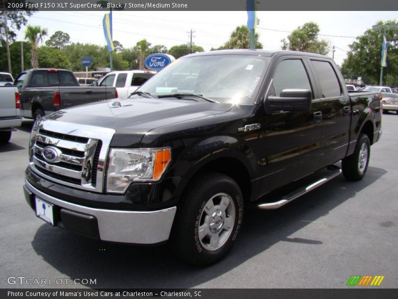 Black / Stone/Medium Stone 2009 Ford F150 XLT SuperCrew