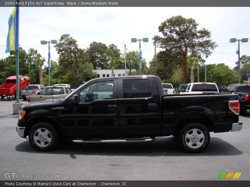 Black / Stone/Medium Stone 2009 Ford F150 XLT SuperCrew