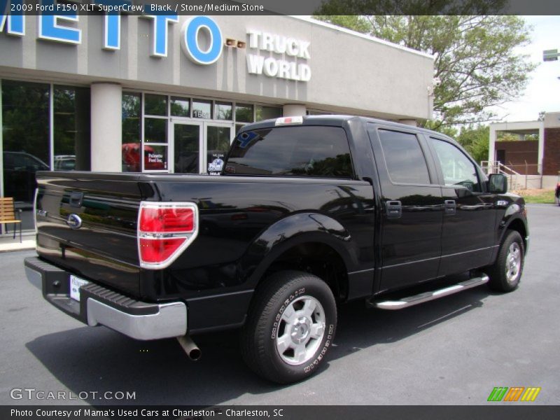 Black / Stone/Medium Stone 2009 Ford F150 XLT SuperCrew