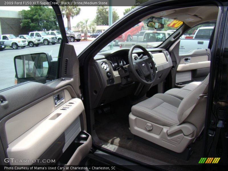 Black / Stone/Medium Stone 2009 Ford F150 XLT SuperCrew