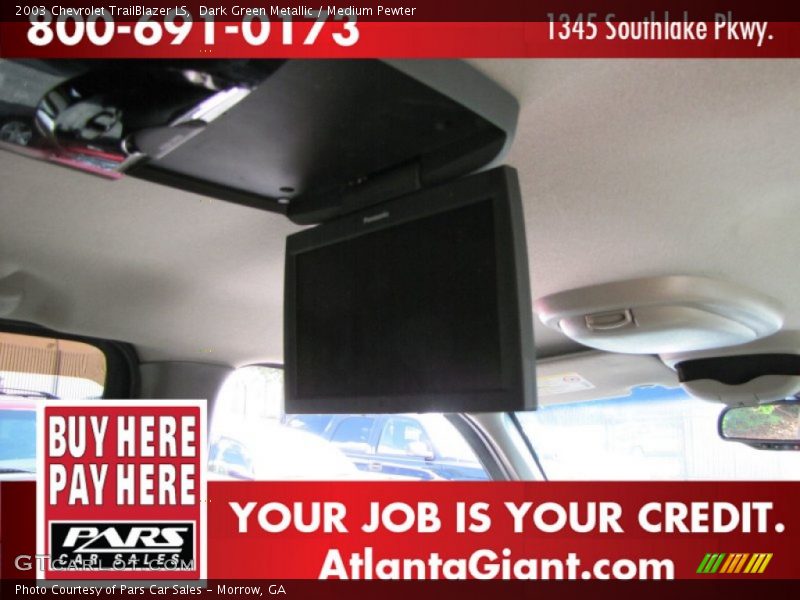 Dark Green Metallic / Medium Pewter 2003 Chevrolet TrailBlazer LS