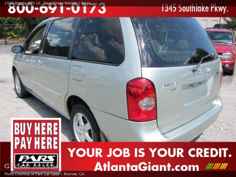 Sage Green Metallic / Beige 2003 Mazda MPV LX