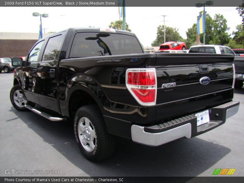 Black / Stone/Medium Stone 2009 Ford F150 XLT SuperCrew