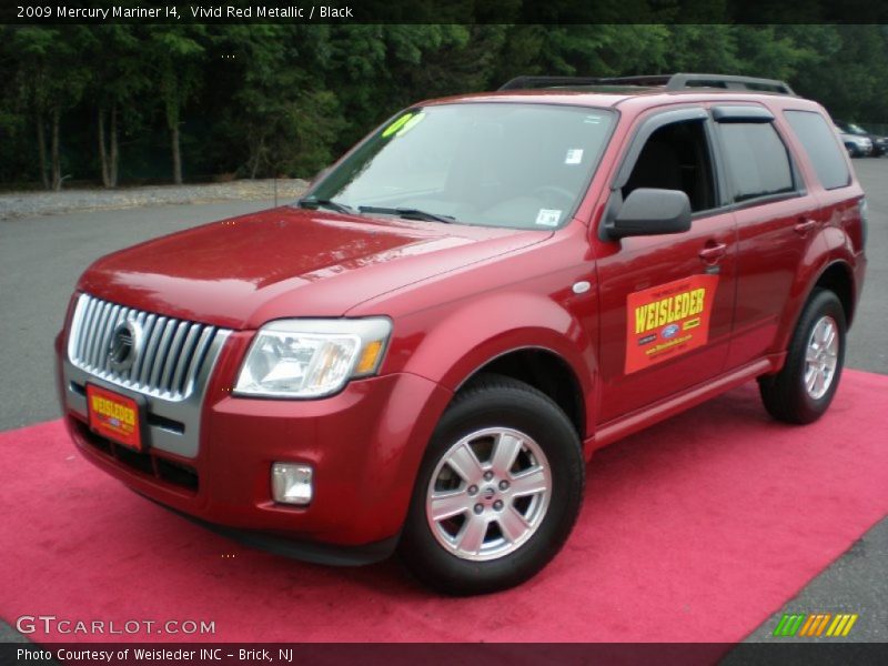 Vivid Red Metallic / Black 2009 Mercury Mariner I4