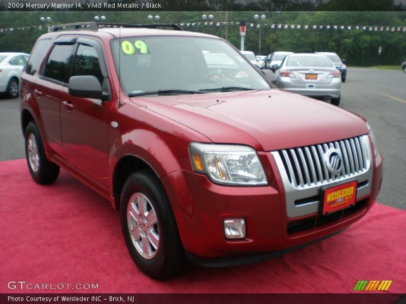 Vivid Red Metallic / Black 2009 Mercury Mariner I4