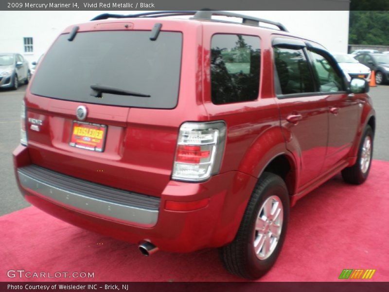 Vivid Red Metallic / Black 2009 Mercury Mariner I4