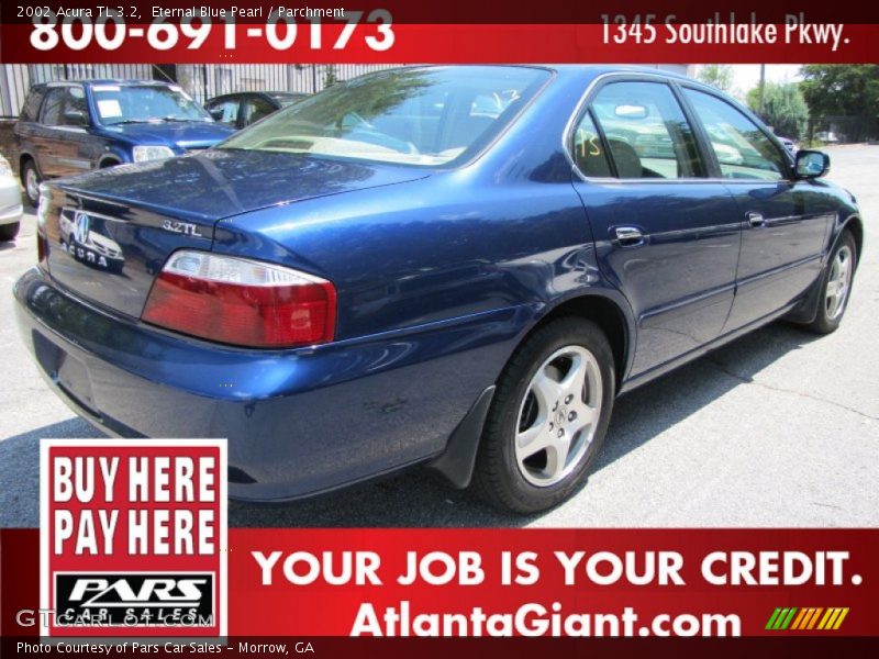 Eternal Blue Pearl / Parchment 2002 Acura TL 3.2